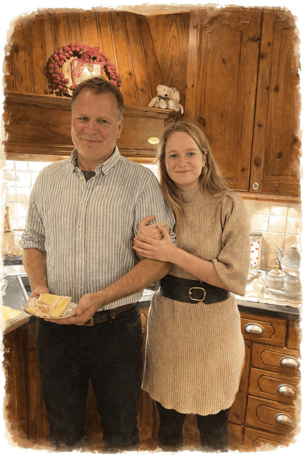 Steinar og Ivy på kjøkkenet